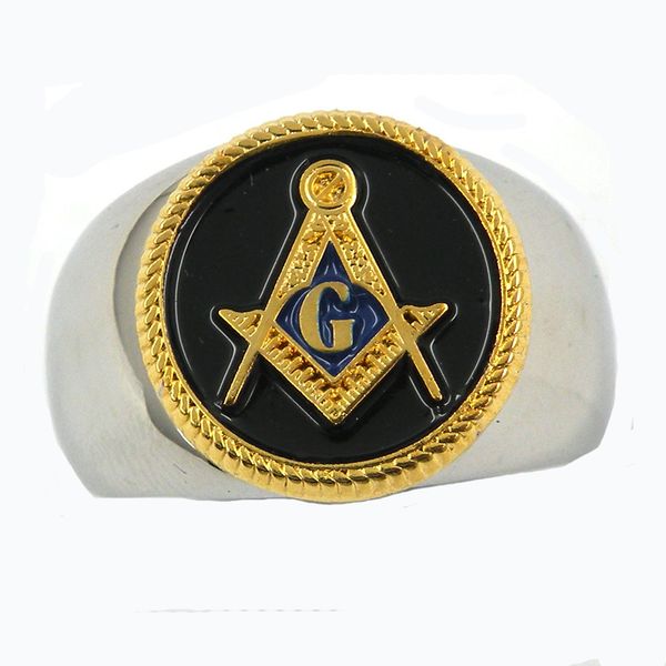 

fanssteel customized stainless steel mens wemens jewelry masonary blue lodge master mason masonic rings brothers sisters gift mblr0001, Silver