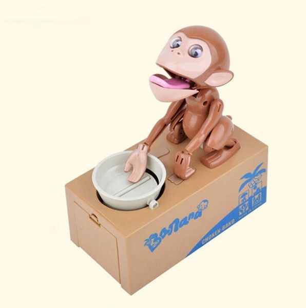 Monkey Stealing Money Box Coin Bank Cartoon Piggy Bank Saving Bank Saving Pot Money Box OOA3070