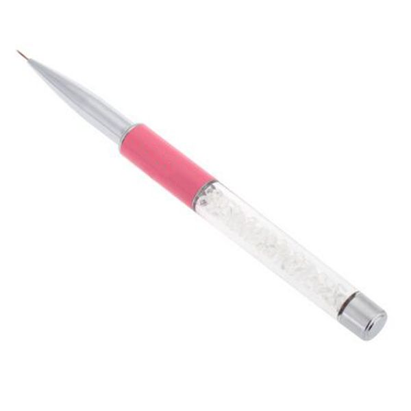 

wholesale- nail carving gel liquid liner brush metal acrylic handle nail art pen ship, Yellow