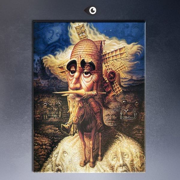 

framed visions of quixote by mexico artist octavio ocampo,pure hand painted portrait art oil painting on quality canvas.multi sizes m001