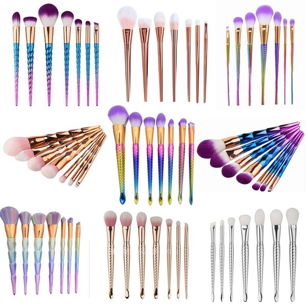 

factory direct new 7pcs makeup brushes cosmetic makeup foundation powder blush eyeliner brushes set dhl ing