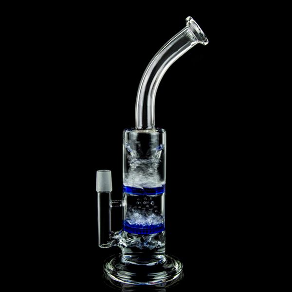 

Две функции стеклянные бонги Fritted Disc Perc Dab Rig Honeycomb Perc Smoking WaterPipes с 18 мм совместной чашей нефтяные вышки Bong WP1011