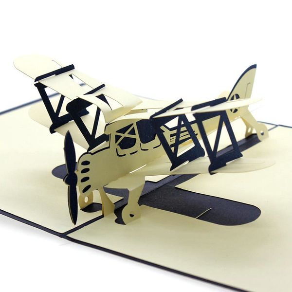 

new easter day 3d up airplane handmade wish greeting card kirigami gift party supplies