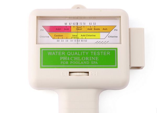 50pcs pH/CL2 Tester cloro Messa di qualità dell'acqua di qualità per la piscina Spa di FedEx DHL