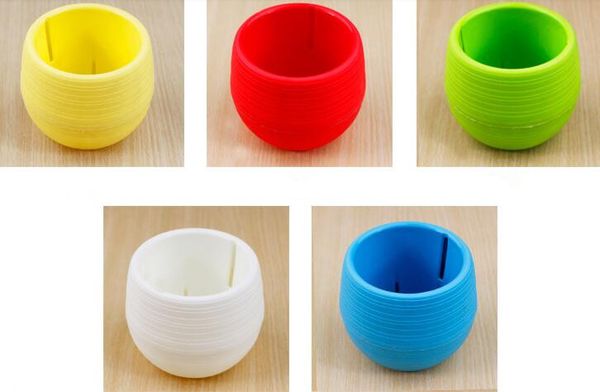 

new mini round shaped plastic office decor succulents flower seed planter