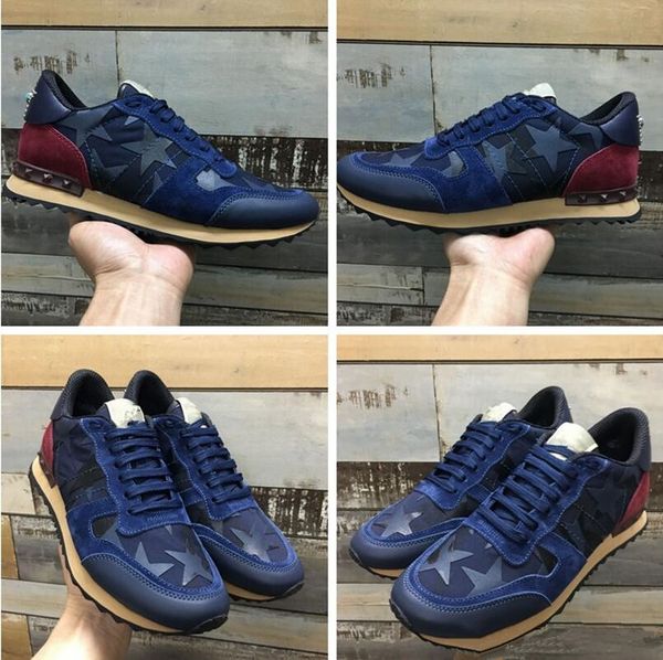 

original box new fa hion rock runner camouflage leather neaker hoe men women rock tud outdoor ca ual camu tar trainer port hoe