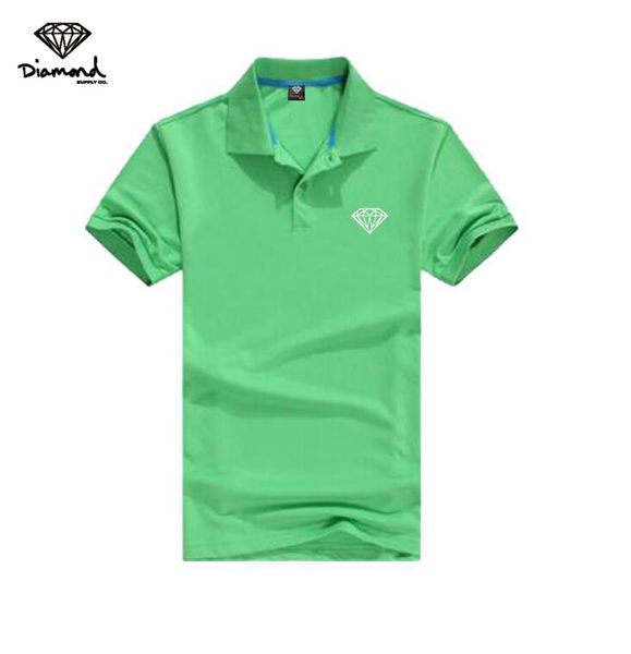 

s368 fashion diamond supply mens skateboards hip hop polos solid shirt short sleeve cotton polo ing, White;black