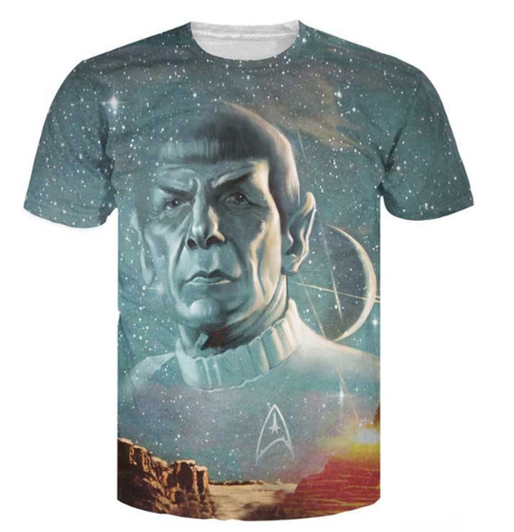 

2017 summer style live long and prosper t-shirt star trek spock galaxy tee t shirt for women men s-5xl h47, White;black