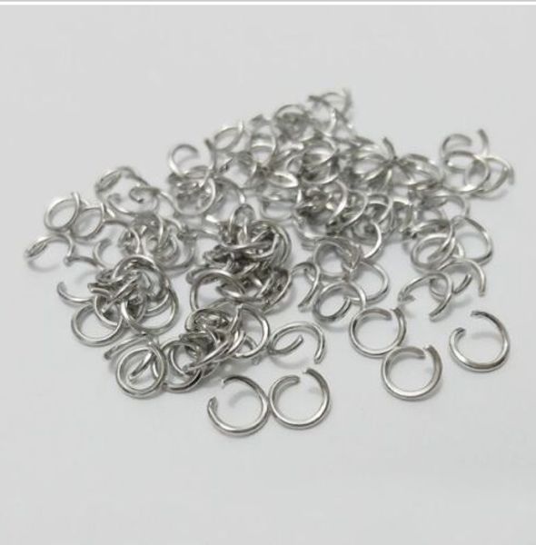 Тусклый серебряный открытый прыжок кольцо Сплит кольца ювелирные изделия поиск для изготовления ювелирных изделий 5 мм