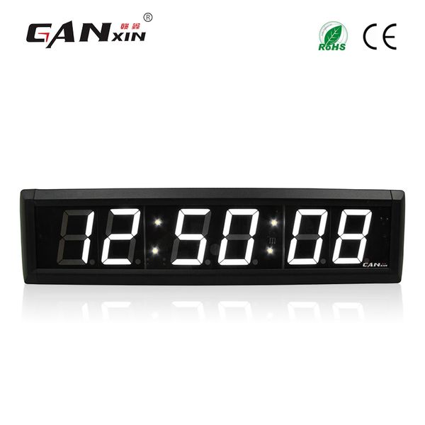 

[ganxin]2.3 inch 6 digits led wall clock white color led timer 7 segment display countdown with remote control