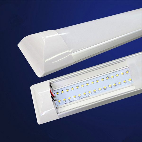 Neue oberflächenmontierte LED-Lichtleisten mit zweireihigen Röhren, 1 Fuß, 2 Fuß, 3 Fuß, 4 Fuß, T8-Befestigung, Deckenröhrenleuchten, LED-Tri-Proof-Lichtröhre, AC110–240 V