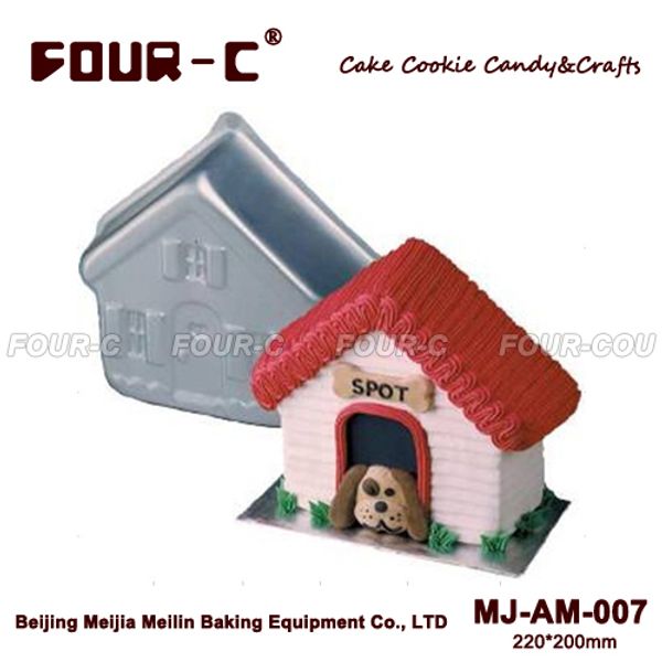 

wholesale- dog house aluminum baking dish cake baking pans cake pan form for baking bakewaretools cake tools