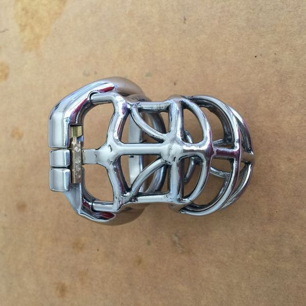 

curved open mouth cock ring flexible for cage steel with device ring snap toys chastity men new 6.5cm