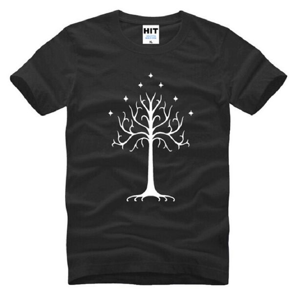 

new designer great movie the lord of the rings t shirts men cotton short sleeve tree of gondor men's t-shirt brand tee shirt, White;black