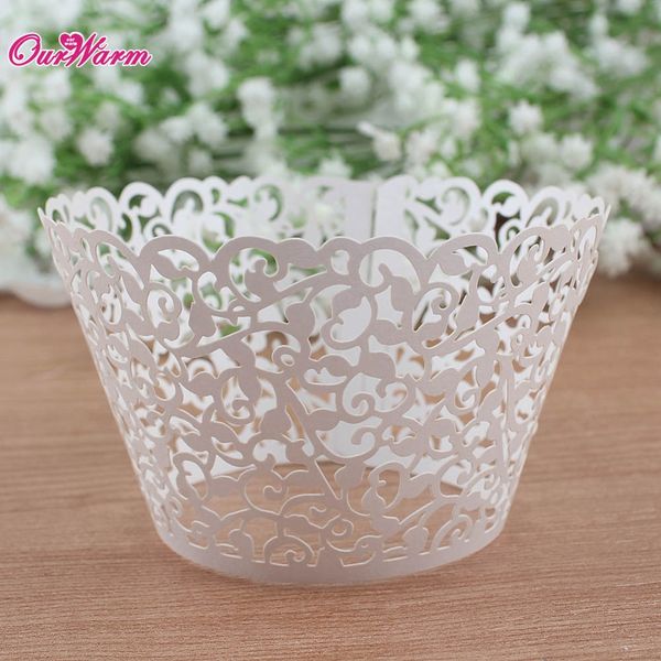 

wholesale-120pcs white cloud hollow out cake paper wrap cupcake wrapper wedding decor birthday xmas decoration wholesales