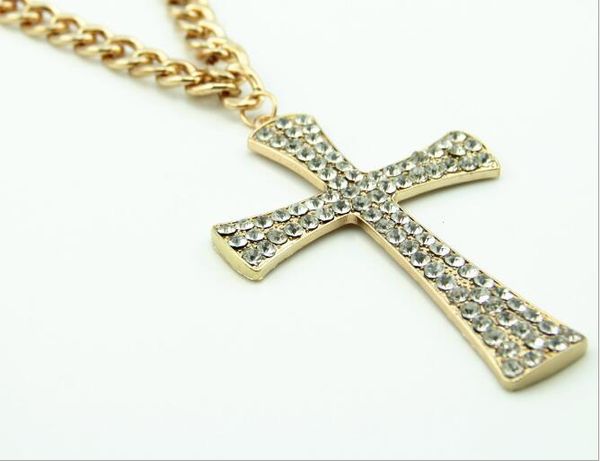 

Mens Bling Iced Out Египетский Анк Ключ Подвеска Ожерелье Позолоченные Хип-Хоп Стразы Кри