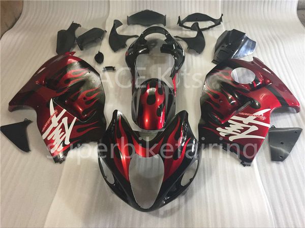 Spritzgussform Neue Heiße Suzuki GSXR1300 Hayabusa 97 - 07 1997 1998 2005 2006 2007 Schwarz rote Flamme XV