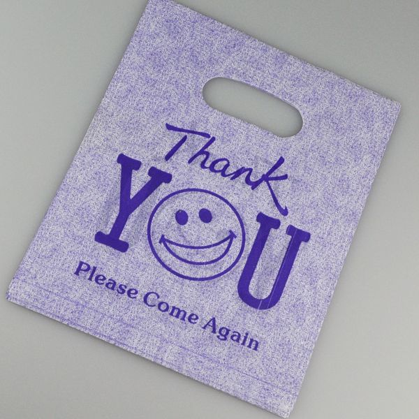 

wholesale- wholesale 20x25cm 100 pieces purple "thank you" design plastic shopping bags favor wedding gift packaging plastic bags