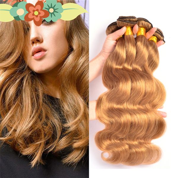 Malaysian Virgin 9a Honey Blonde Hair Bundles Human Hair Wefts