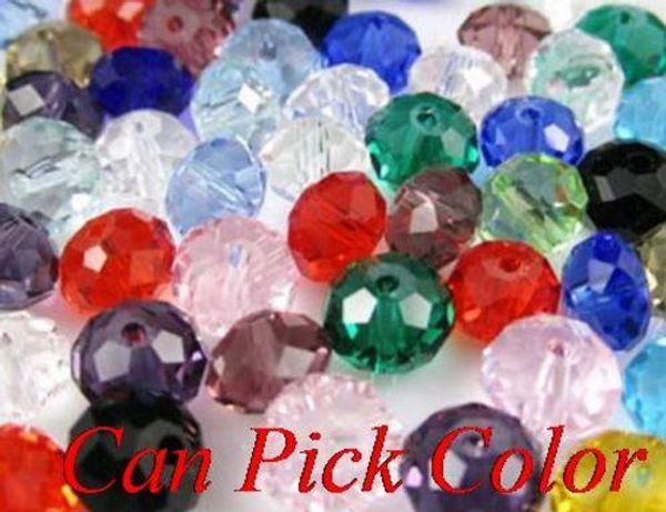 

can choose color 10mm 300pcs/lot black white mixed crystal glass faceted rondelle beads spacer bead colored loose diy bracelet b65354 j834 j