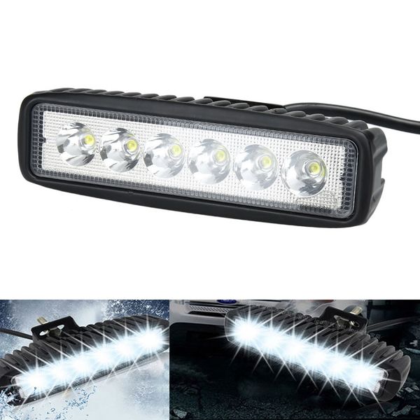 

18w flood led work light atv off road light lamp fog driving light bar for offroad suv car truck trailer tractor utv vehicle