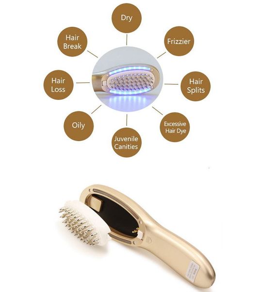 

laser led light comb hair loss regrowth growth brush anti therapy massager.