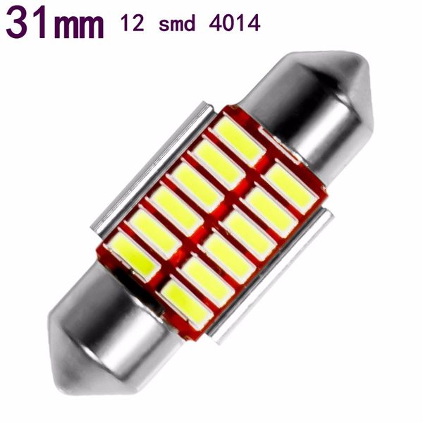 

10pcs 31mm 36mm 39mm 41mm c5w c10w 4014 led canbus car festoon lights auto interior dome lamp reading bulb white 12v
