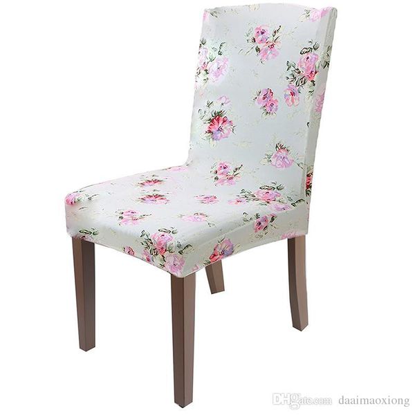 Stretch Chair Dining Chair Cover Decor Flower Pattern Home Banquet