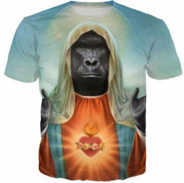 

новые моды для мужчин / женщин harambe живет лето стиль смешно мужская 3d печати повседневная футболка s --- 5xl aa517, White;black