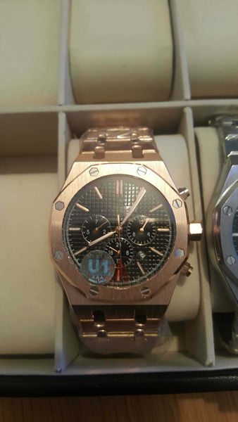 

каево мђжин а winner royal black rose gold watch top brand relogio мђжкой келе из неѬжавеей, Slivery;brown