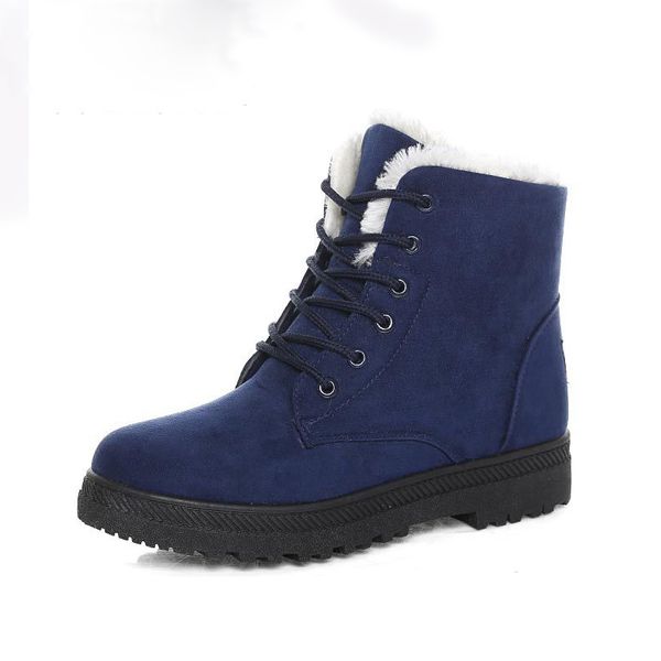 

winter women snow boots casual bowtie flats women boots leisure ankle boot solid comfortable round toe shoes ladies boots, Black