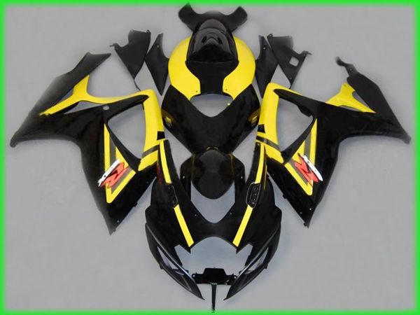 Kit corpo carenatura iniezione per 2006 2007 SUZUKI GSXR600 750 GSXR 600 GSXR750 K6 06 07 giallo nero carenature carrozzeria + regali MN43