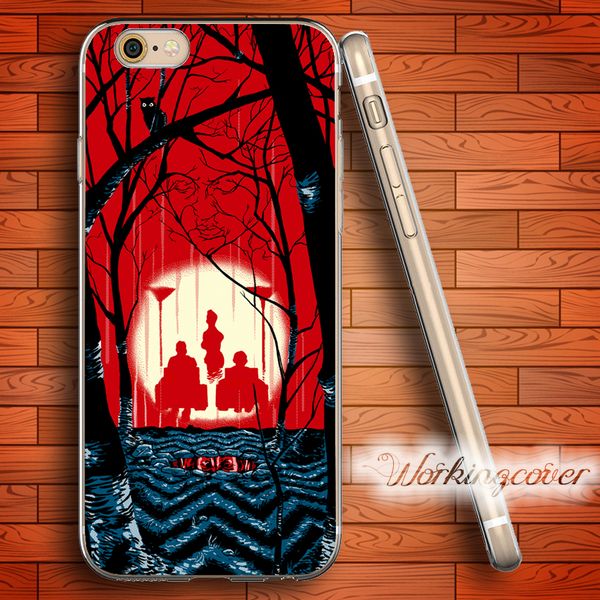 

capa red welcome to twin peaks soft clear tpu case for iphone 6 6s 7 plus 5s se 5 5c 4s 4 case silicone cover
