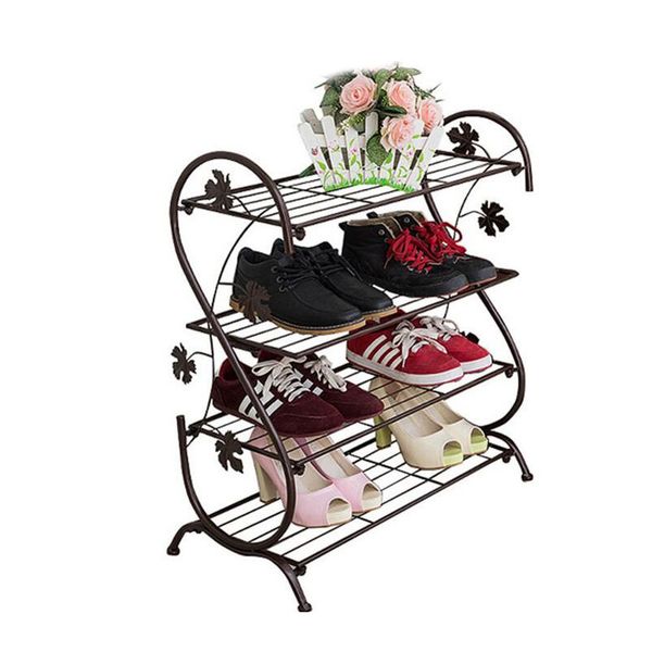 2019 Metal Iron Handmade Simple S Type Shoe Rack Modern Creative