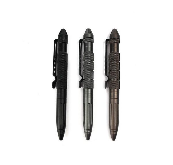 Caneta tática Pen de defesa auto-defesa Aviação alumínio Anti-esquili-skid portátil para camping de viagens para caminhada Tactical lápis de emergência e resgate EDC Tool