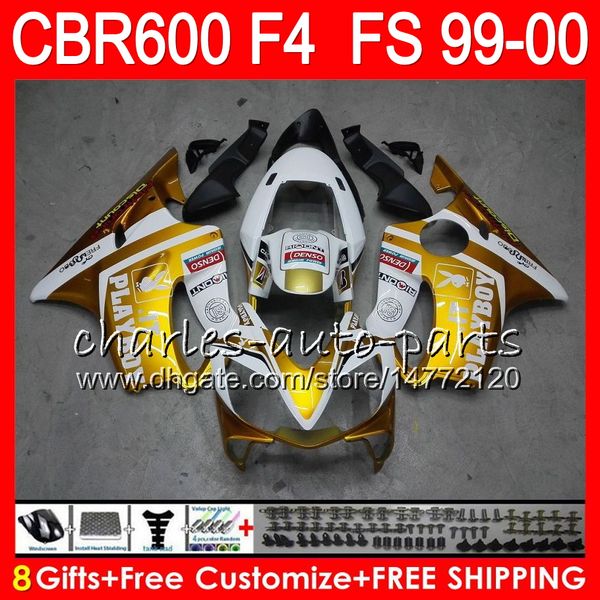 

8gift 23color bodywork for honda cbr 600f4 cbr600f4 99 00 f gold white 30no90 cbr 600 f4 99 00 cbr600f cbr600 f4 1999 2000 fairing kit