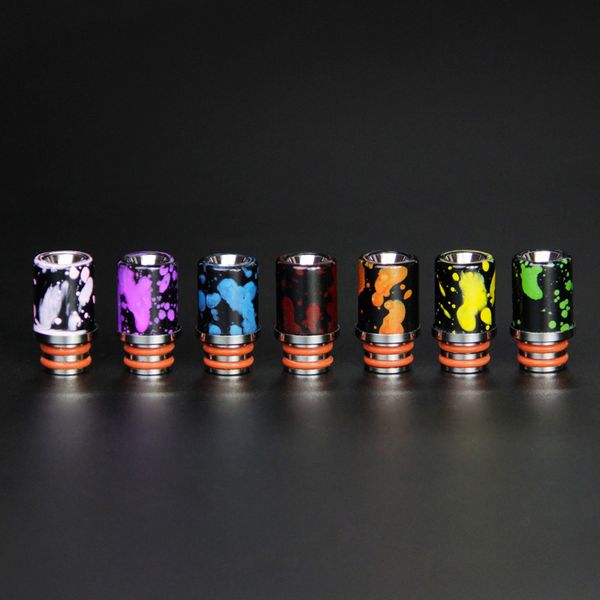 

New Colors Resin Drip Tips For E Cigs Resin Delrin 510 Mouthpiece For EGO Atomizers Wide Bore Drip Tips Delrin DHL Free
