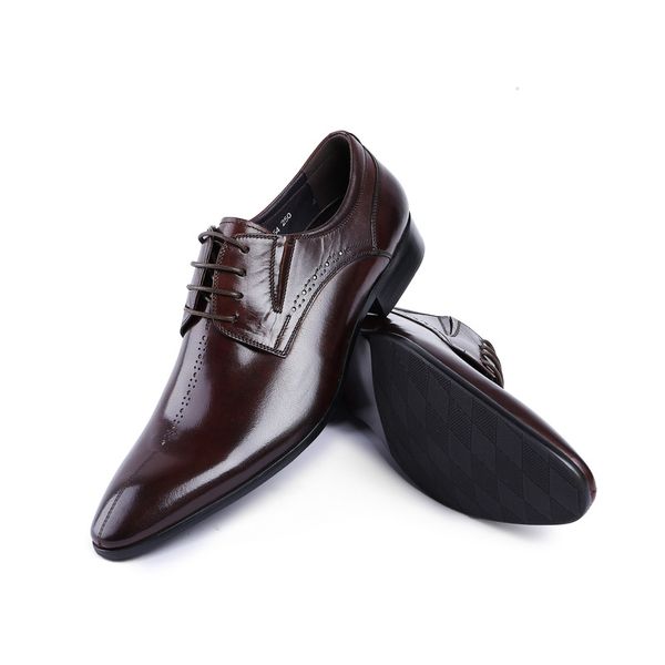 

genuine leather dress shoes bottom spring british classic men oxford designer shoes fashion casual men shoes formal sapatos homme 37-44, Black