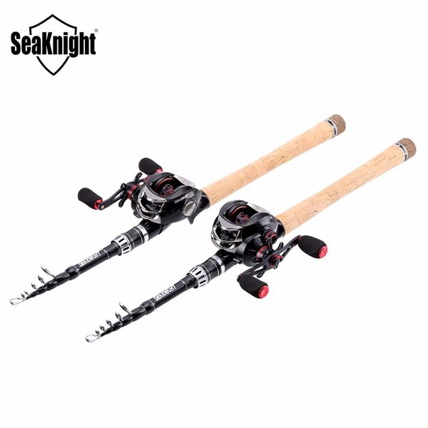 

wholesale- seaknight viper 12bb 6.3:1 / 7.0:1 baitcasting reel + sange 2.1m/2.4m portable casting fishing rod carbon fiber rod reel combo