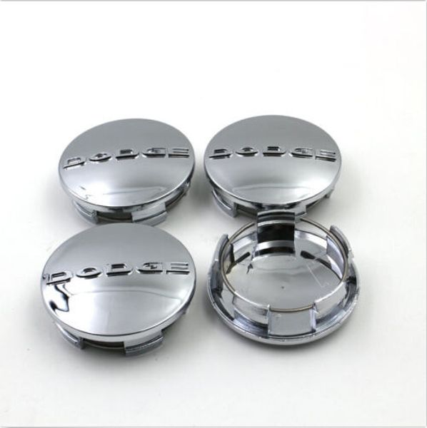 

50 dodge chrome 4 pc 2 5 quot 2 1 2 quot 64mm wheel rim center cap durango magnum neon fit dodge