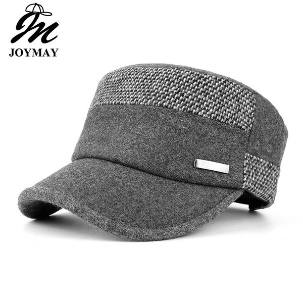 

joymay brand new winter caps for women adjustable flat military hats fashion leisure casual men snapback hat homme casquettes p008, Blue;gray