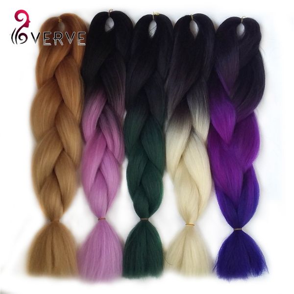 

горячие продажи ломбер Kanekalon плетение волос Кос 100 г / шт синтетические два тона вы