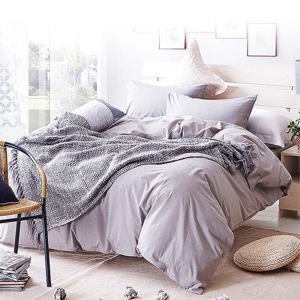 Customizable High End Solid Color Pure Linen European Bedding Sets