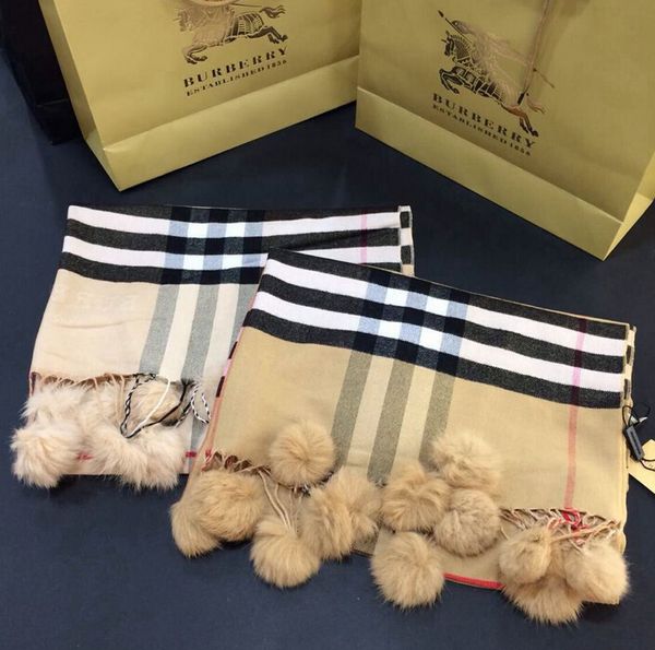 

High Quality 100% Celebrity design Wool winter Warm Cashmere Check Scarf Classic Cashmere Scarf in Check Rabbit hair Scarf 190x80cm