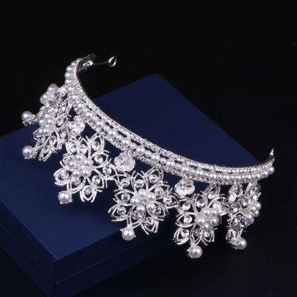 Kronen Diademe Perlenkronen Kopfschmuck für Hochzeit Hochzeit Kopfschmuck Kopfschmuck für Braut Kleid Kopfschmuck Zubehör Party accesso234S