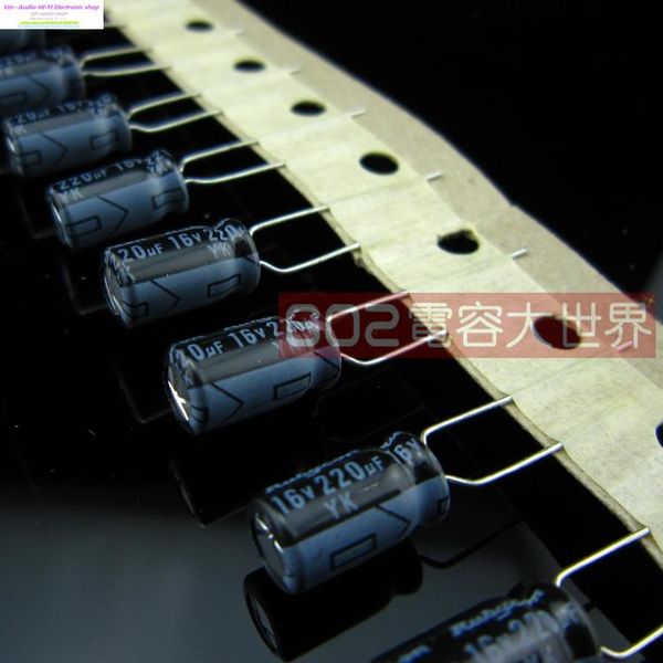 

wholesale- 2016 black promotion kit 50pcs japan ruby rubycon 16v220uf electrolytic capacitor 220uf 16v 6.3*11 yk series 85 free shipping