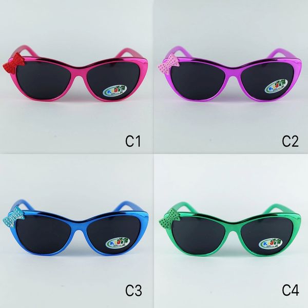 Occhiali da sole per bambini Occhiali da sole colorati per bambini Cat Eye Frame Mirror Bambini Shield 4 colori all'ingrosso