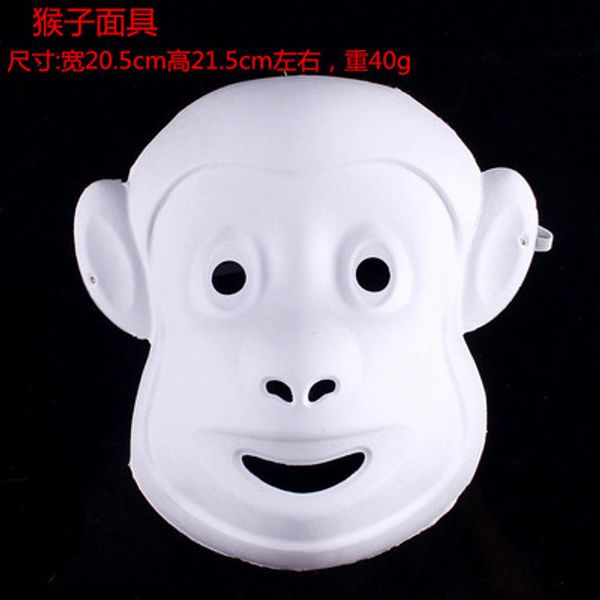 Full Face Animal Blank Masquerade Mask Plain White Paper Pulp Donne adulte DIY Fine Art Painting Maschere per feste 10 pz / lotto