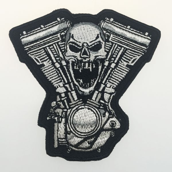 Qualidade Irmandade Música Crânio Bordado Ferro Em Patch Acessório DIY Appliequie Bordado Costurar Em Distintivo Motocicleta Punk Motociclista Patch