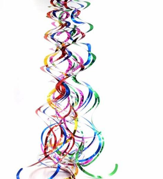 New Ceiling Hanging Swirl Decoration Metallic For Wedding Christmas Halloween Birthday Party Decoration Baby Shower Boy Top Table Wedding